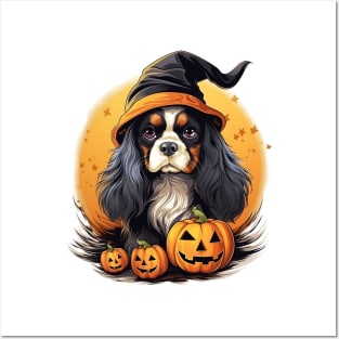 Halloween Cavalier King Charles Spaniel Dog #4 Posters and Art